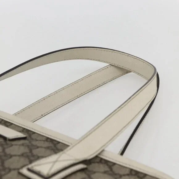 GUCCI GG Supreme Tote Bag PVC Beige Silver - Picture 9 of 16